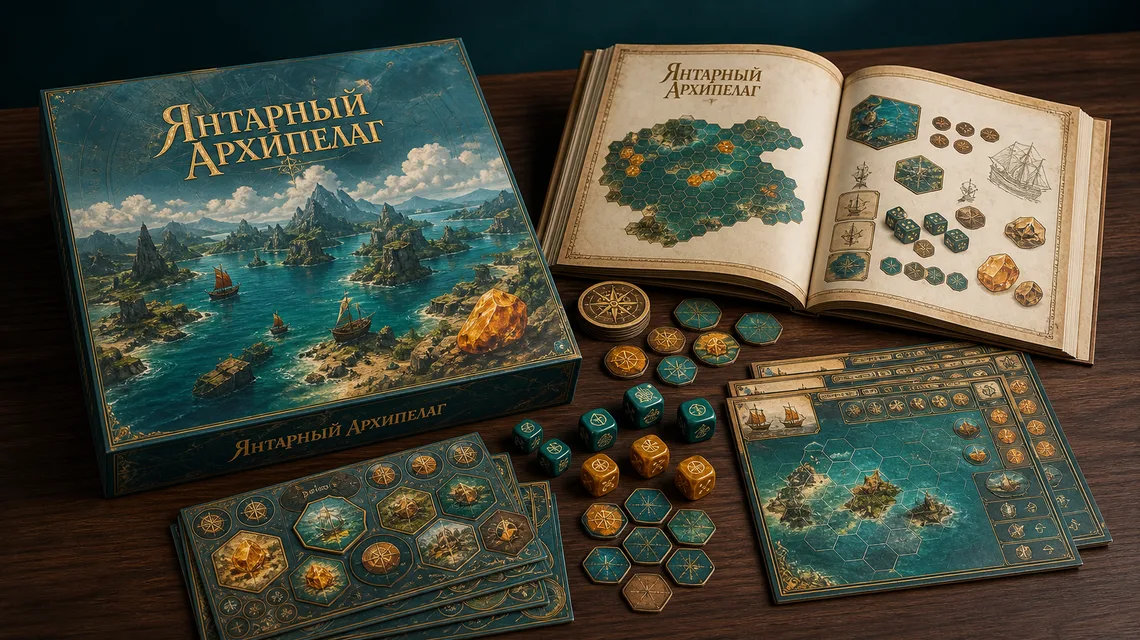 Коробка и правила настольной игры