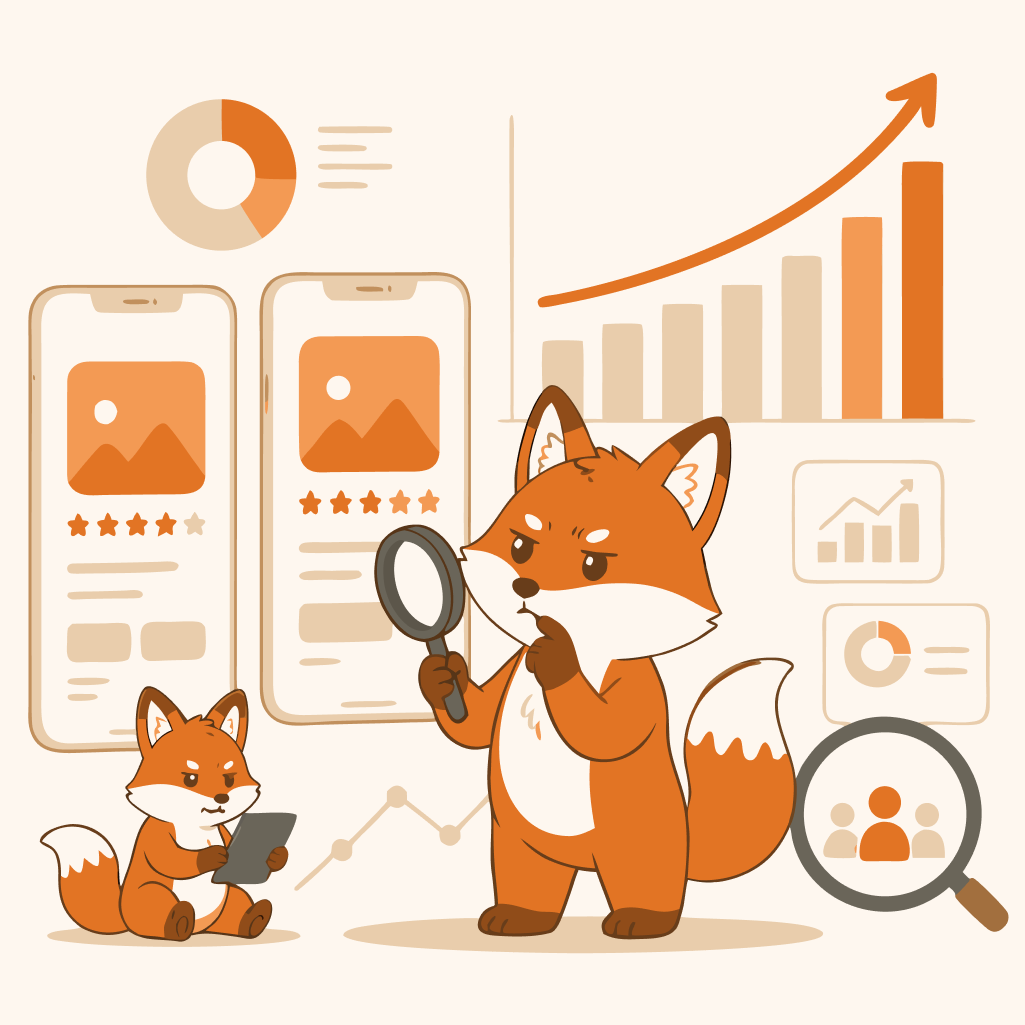 Обложка исследования AppFox об ASO-оптимизации карточки приложения