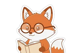 Лиса AppFox с книгой