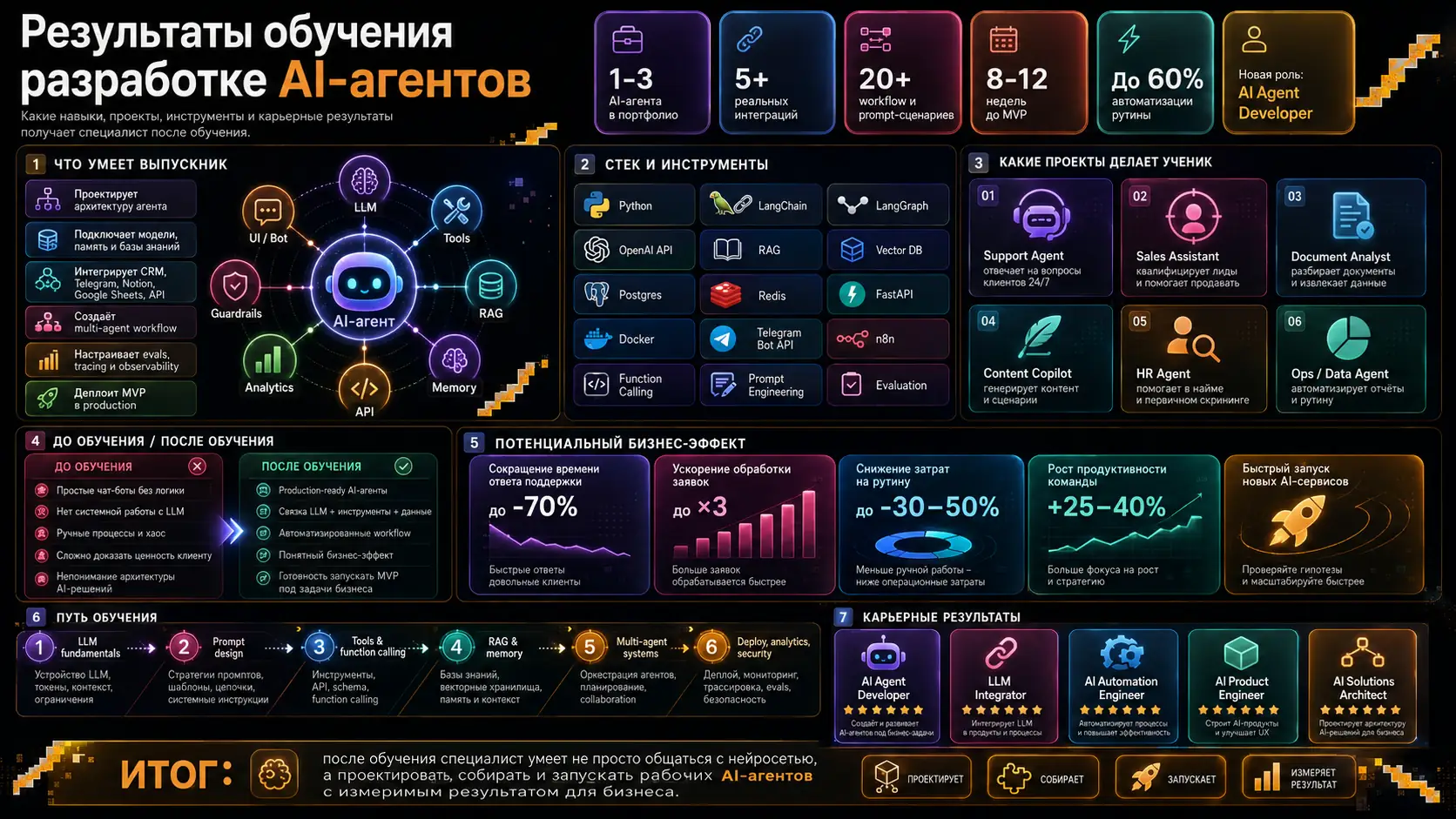результаты обучения разработке AI-агентов