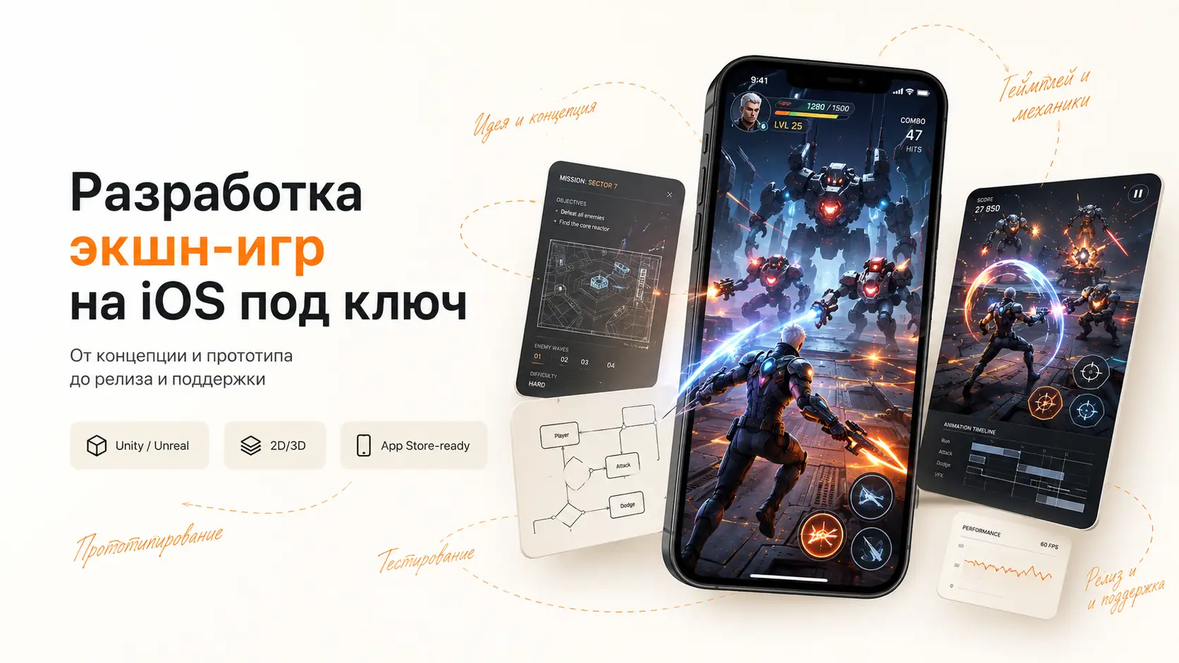 Разработка экшн игр на ios