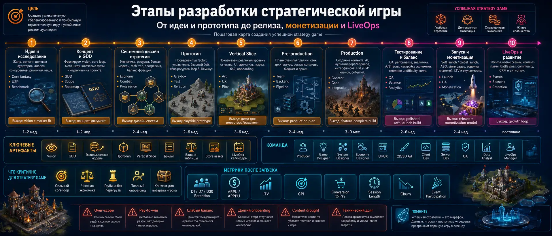 этапы разработки стратегической игры от идеи до LiveOps