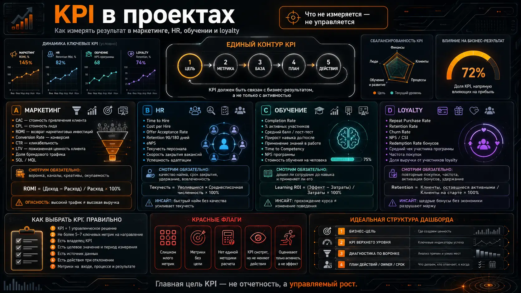 KPI в проектах по маркетингу, HR, обучению и loyalty