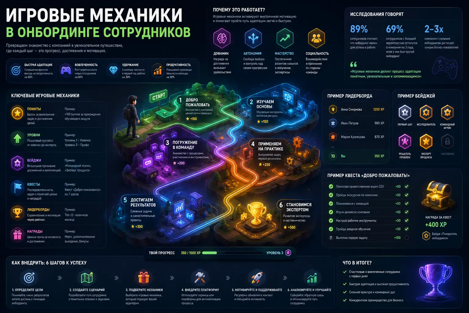игровые механики в онбординге сотрудников