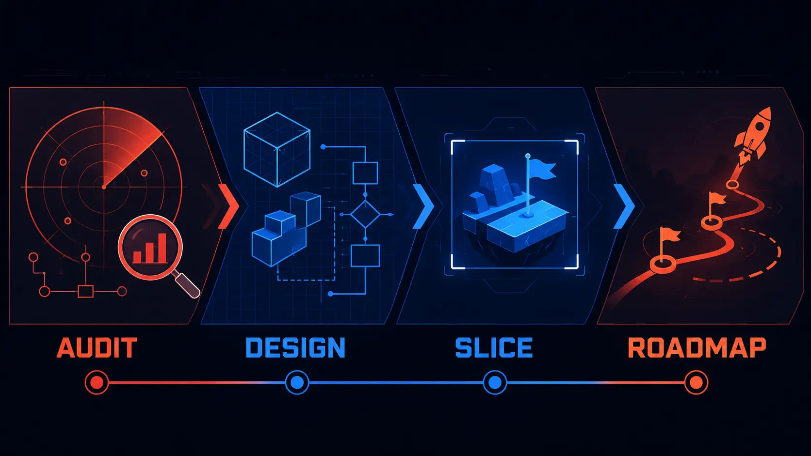 этапы аудита, проектирования, vertical slice и production roadmap в Unity