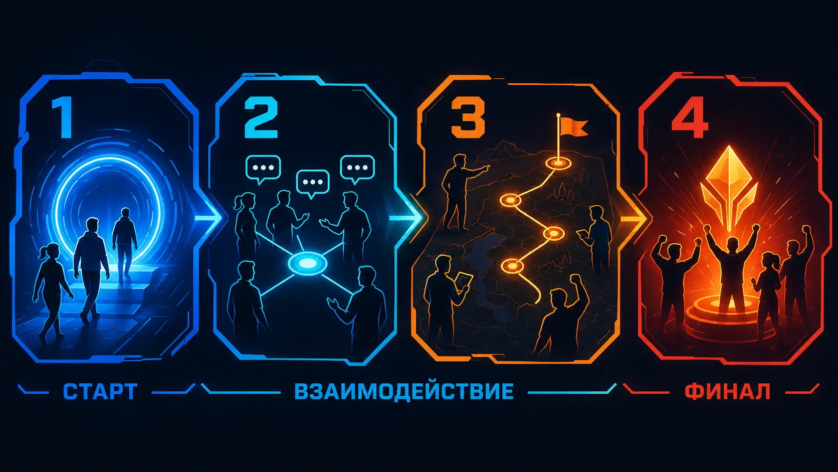 этапы и механика большой социальной игры