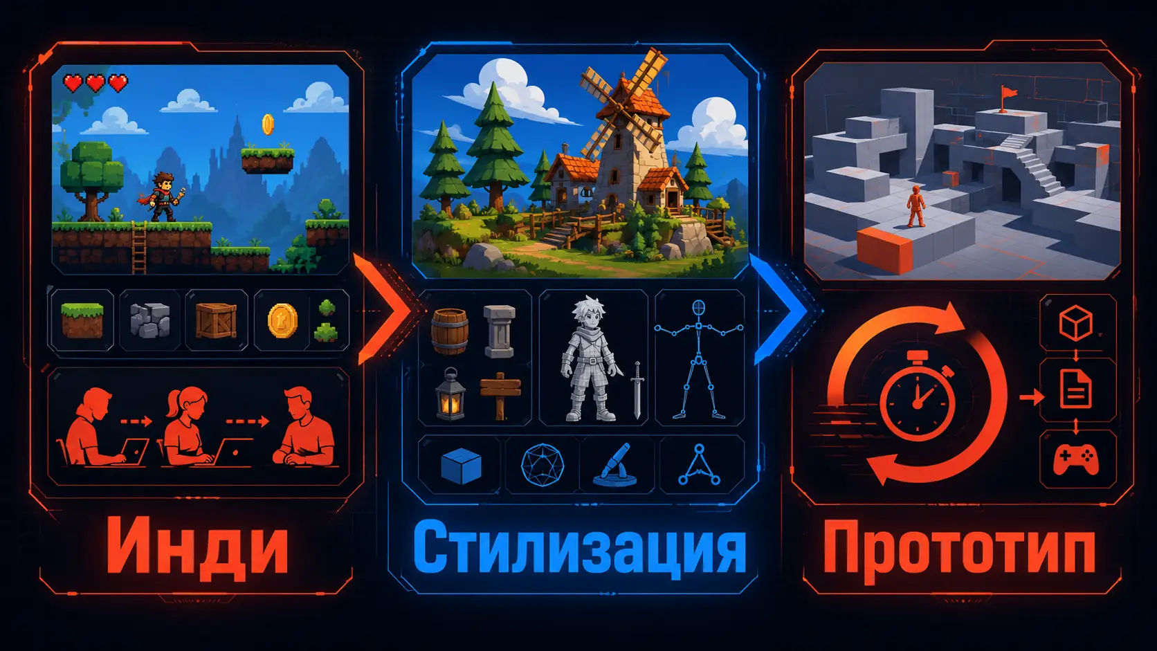 сценарии проектов где Blender подходит для разработки игры